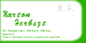 marton herbszt business card